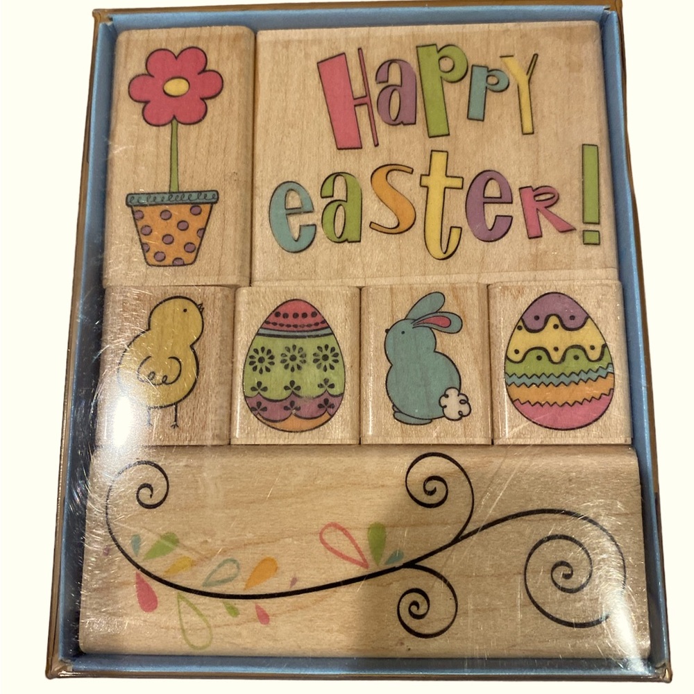 Easter/spring  craft rubber wood stamps
